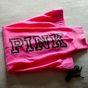 VS PINK hot pink joggers